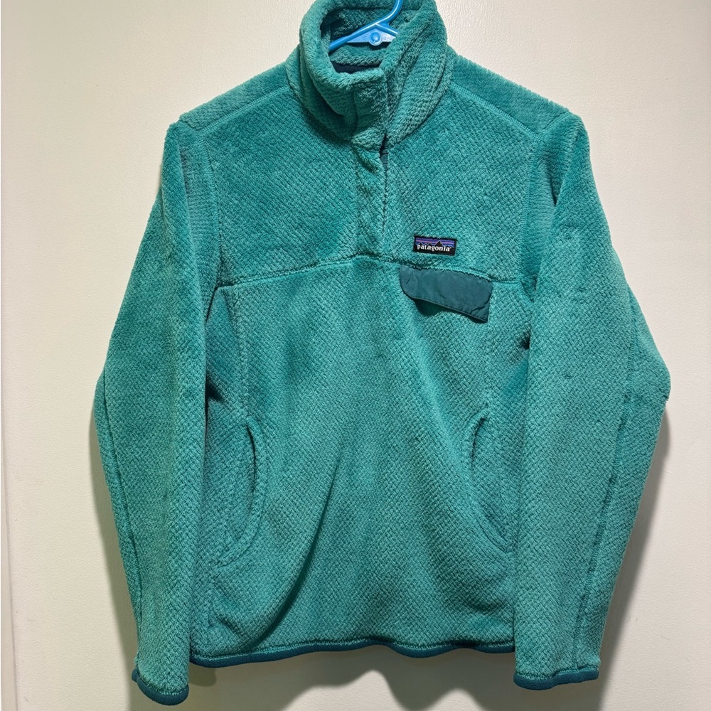 Patagonia Teal Re-Tool Synchilla Snap T Fleece Womens Small Polar Tecb